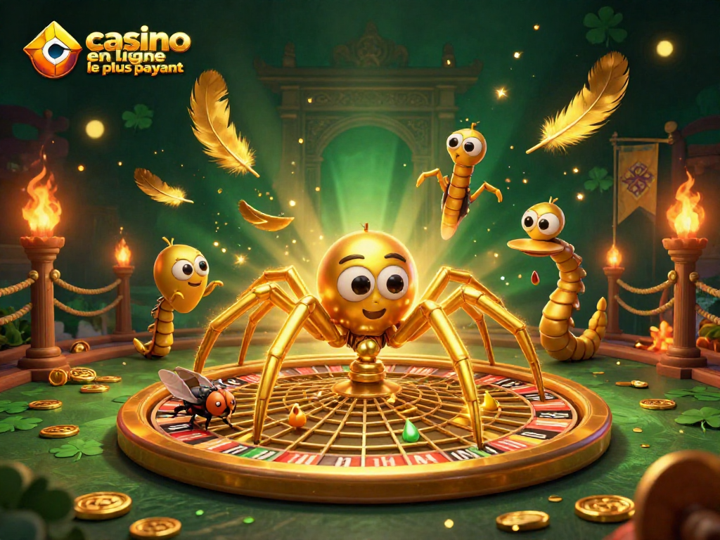 Jouez au casino en ligne le plus payant avec cette scène dynamique remplie de personnages et d'éléments de jeu captivants.