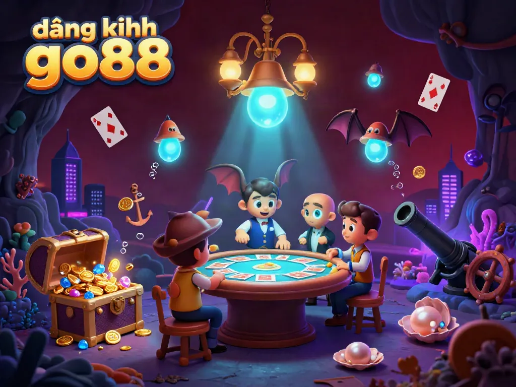 Engage in fun gameplay at đăng ký go88 with glowing glowworms lighting a cave casino filled with treasures.