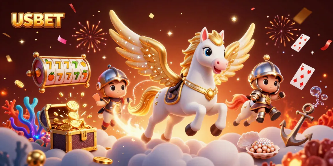 Experience thrilling wins at USBET with captivating slots and vibrant casino elements.