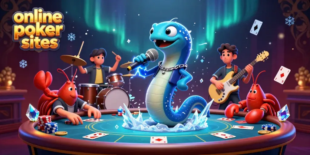 Engage with top online poker sites in a vibrant underwater casino atmosphere.