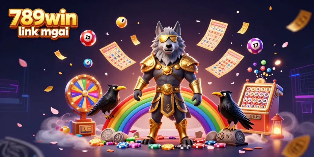 Experience exhilarating 789win link mới action with vibrant lottery elements and Norse-themed characters in this dynamic casino scene.