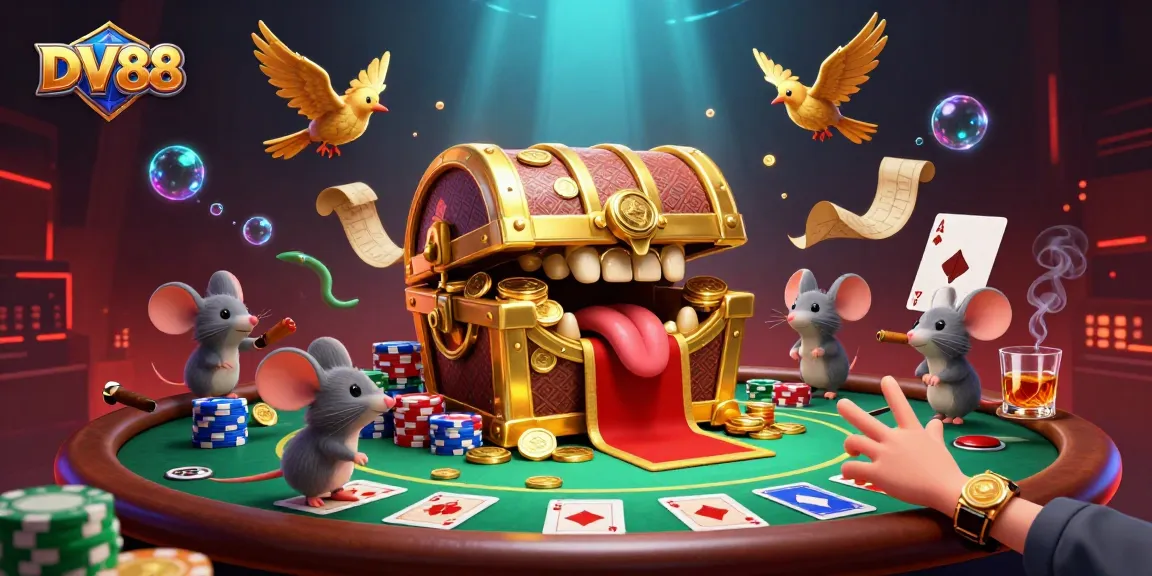 Experience the riches at DV88 with enticing poker elements and golden treasures calling adventurers.