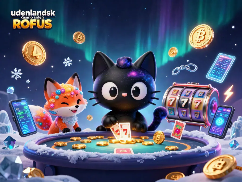 Play at udenlandsk casino uden ROFUS in this vibrant cosmic scene with captivating characters.