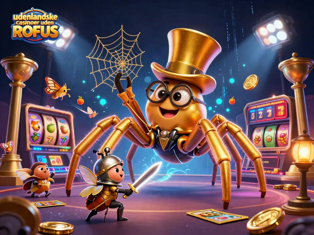 Experience the excitement of udenlandske casinoer uden ROFUS with a golden tarantula and beetle knight.