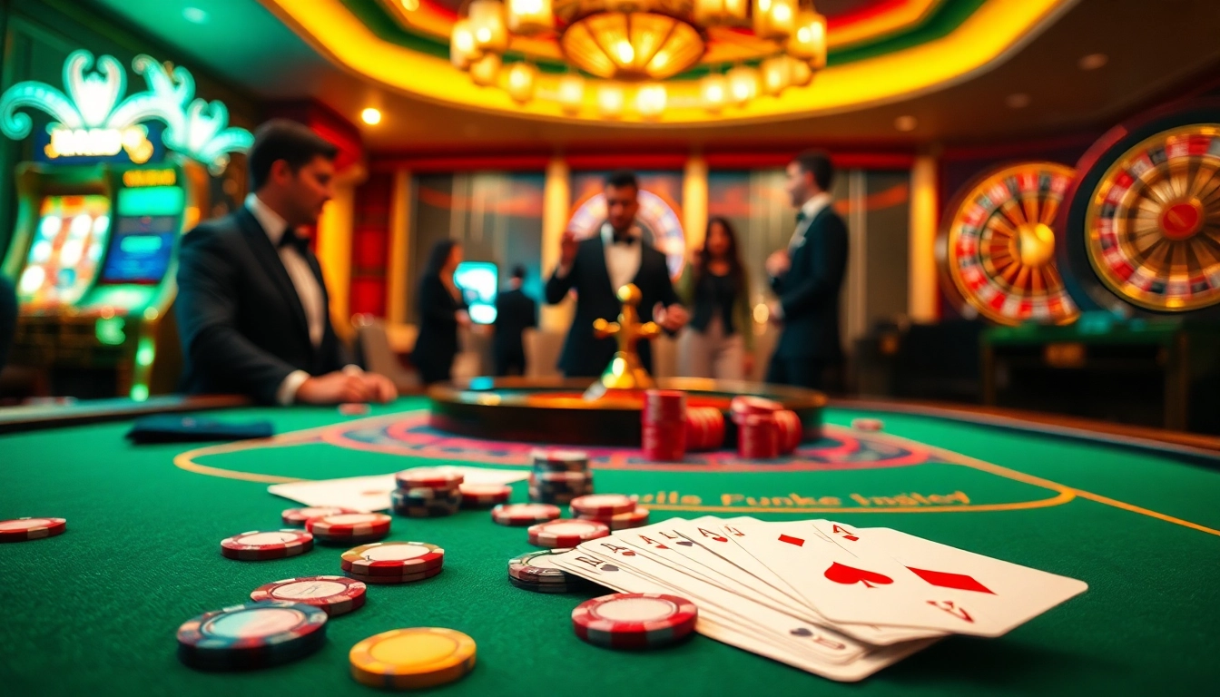UU88 players engaging in a thrilling poker game with vibrant chips and cards.