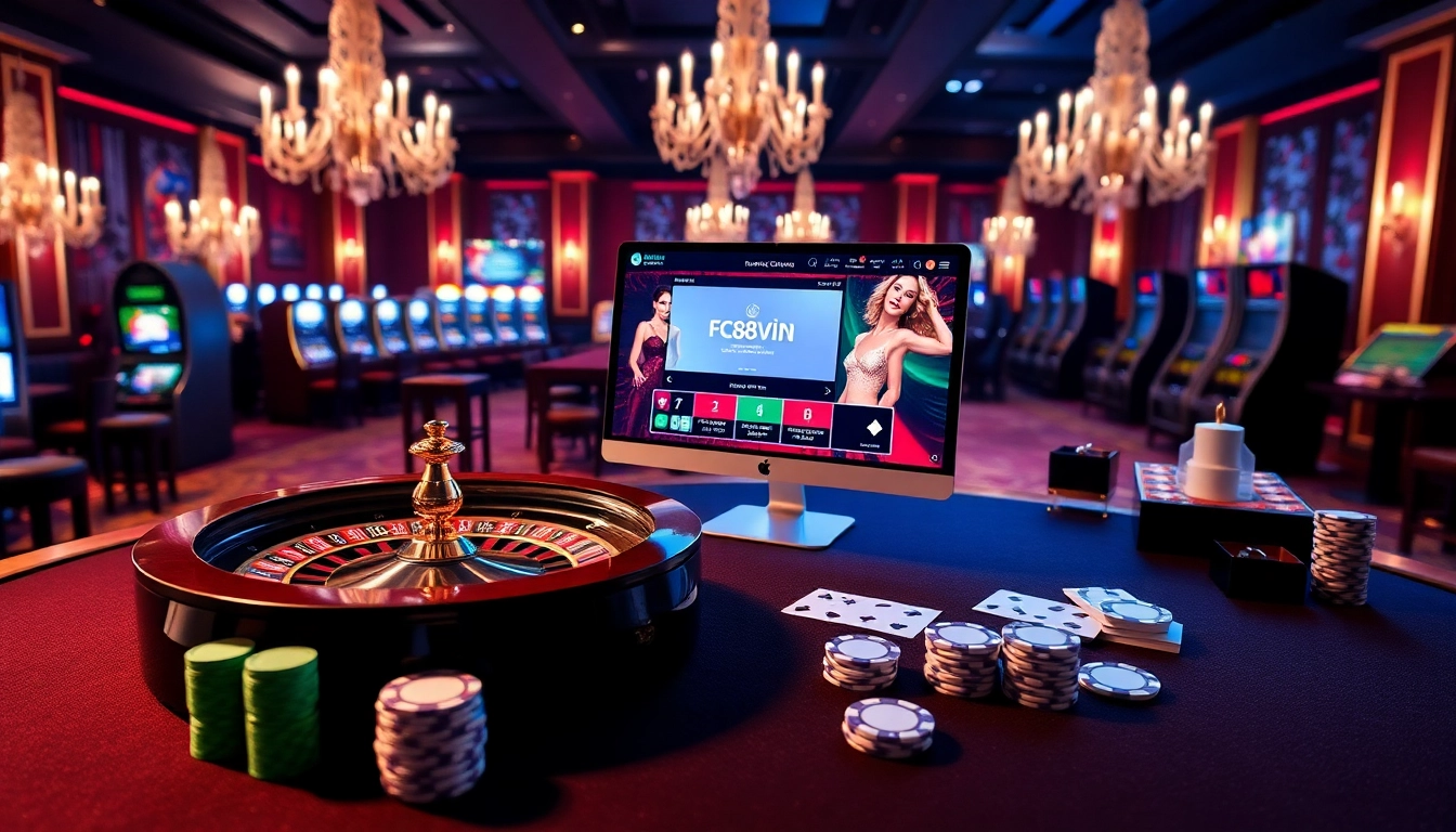 Experience top-tier gameplay at fc88vin with chips and a vibrant casino atmosphere.