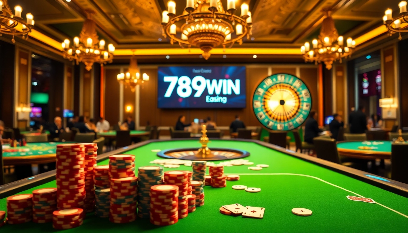 Experience high-stakes gaming at 789WIN with vibrant tables and thrilling casino ambiance.