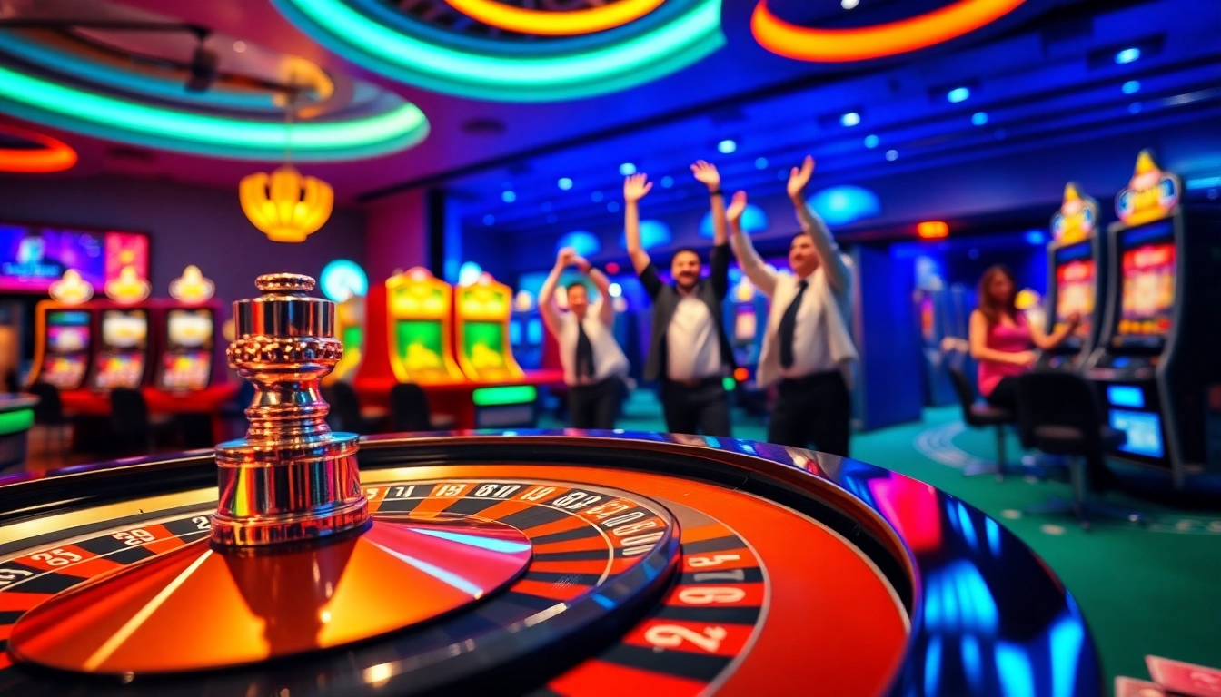 Découvrez un casino en ligne fiable accueillant des joueurs célébrant leurs victoires avec enthousiasme.