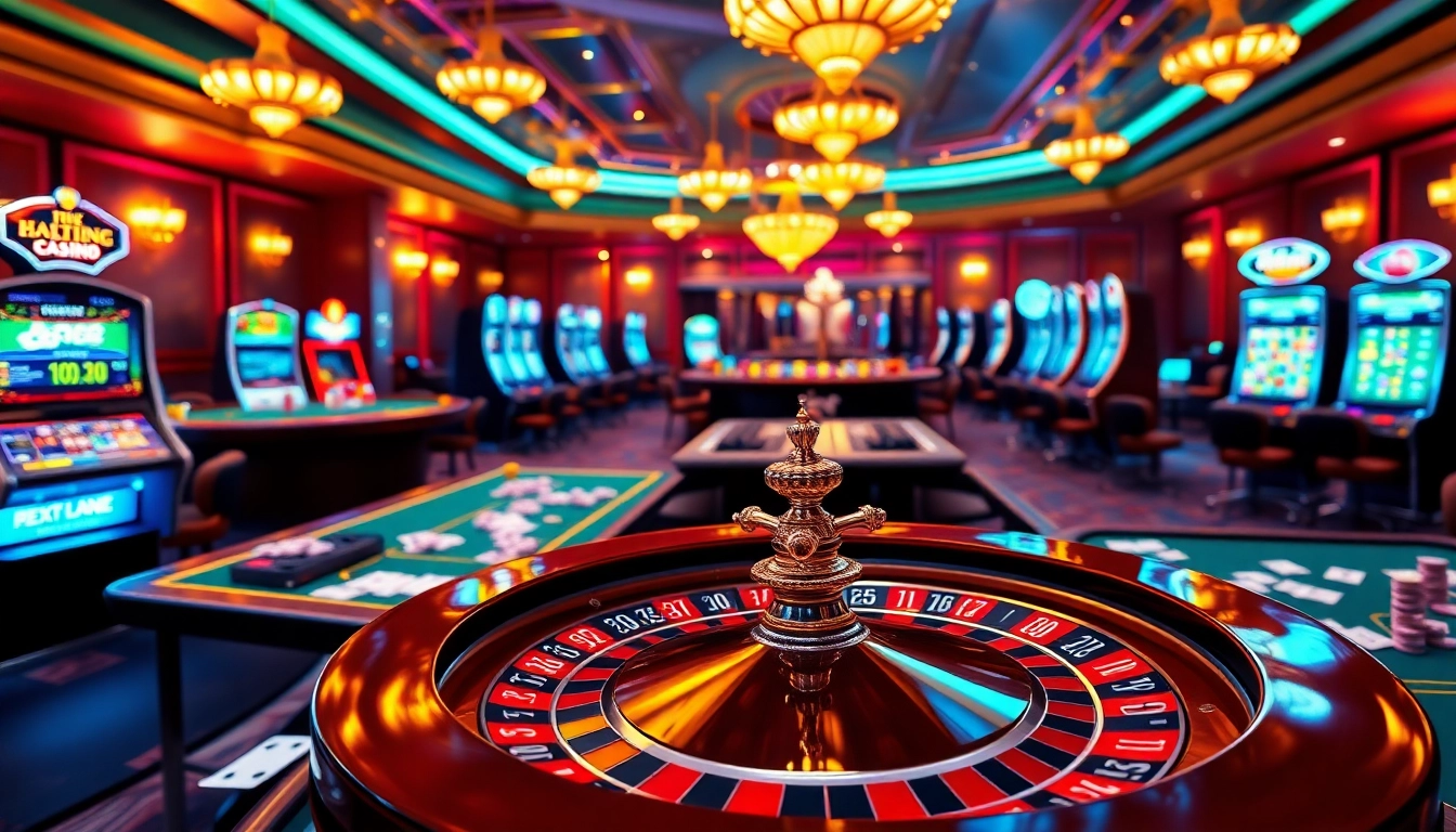 Experience high-stakes excitement at https://b52club.forum/ with casino tables and vibrant slot machines.