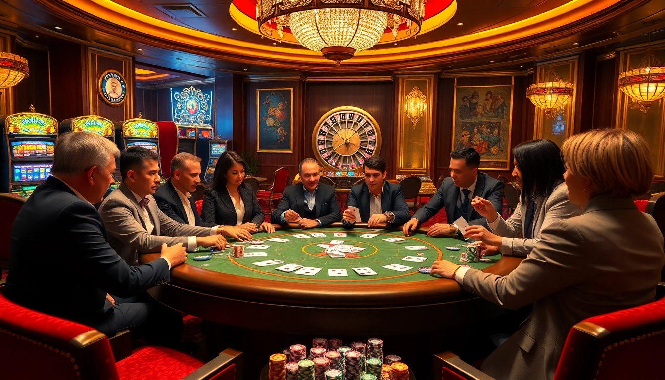 Engaging poker game showcasing the atmosphere of the meilleur casino en ligne français with vibrant visuals and players.