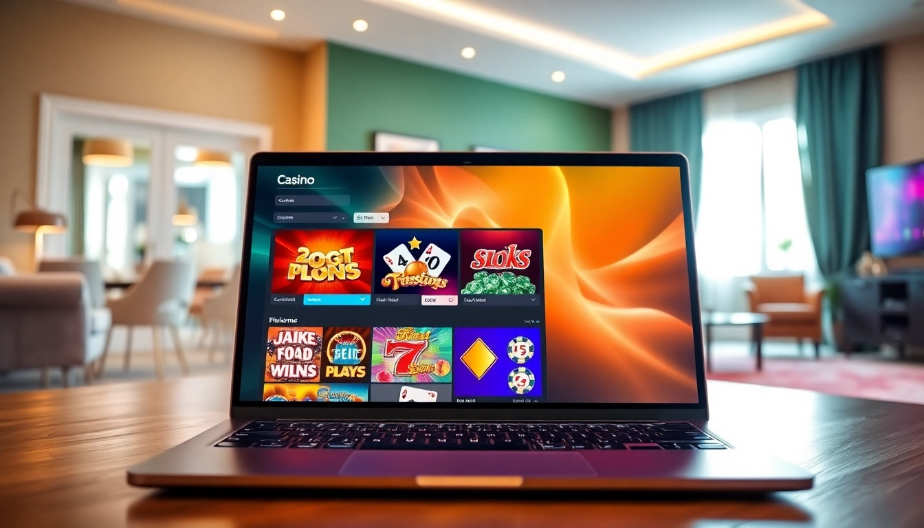 Découvrez le casino en ligne fiable avec des jeux captivants sur un écran d'ordinateur.