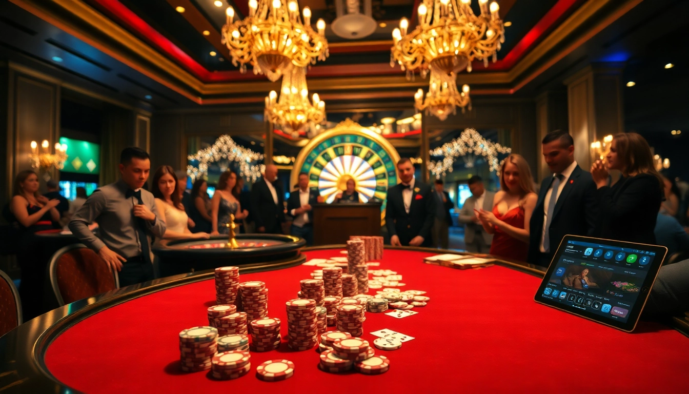 Experience thrills at https://xx88a.app/ with a vibrant casino scene featuring poker tables and roulette wheels.