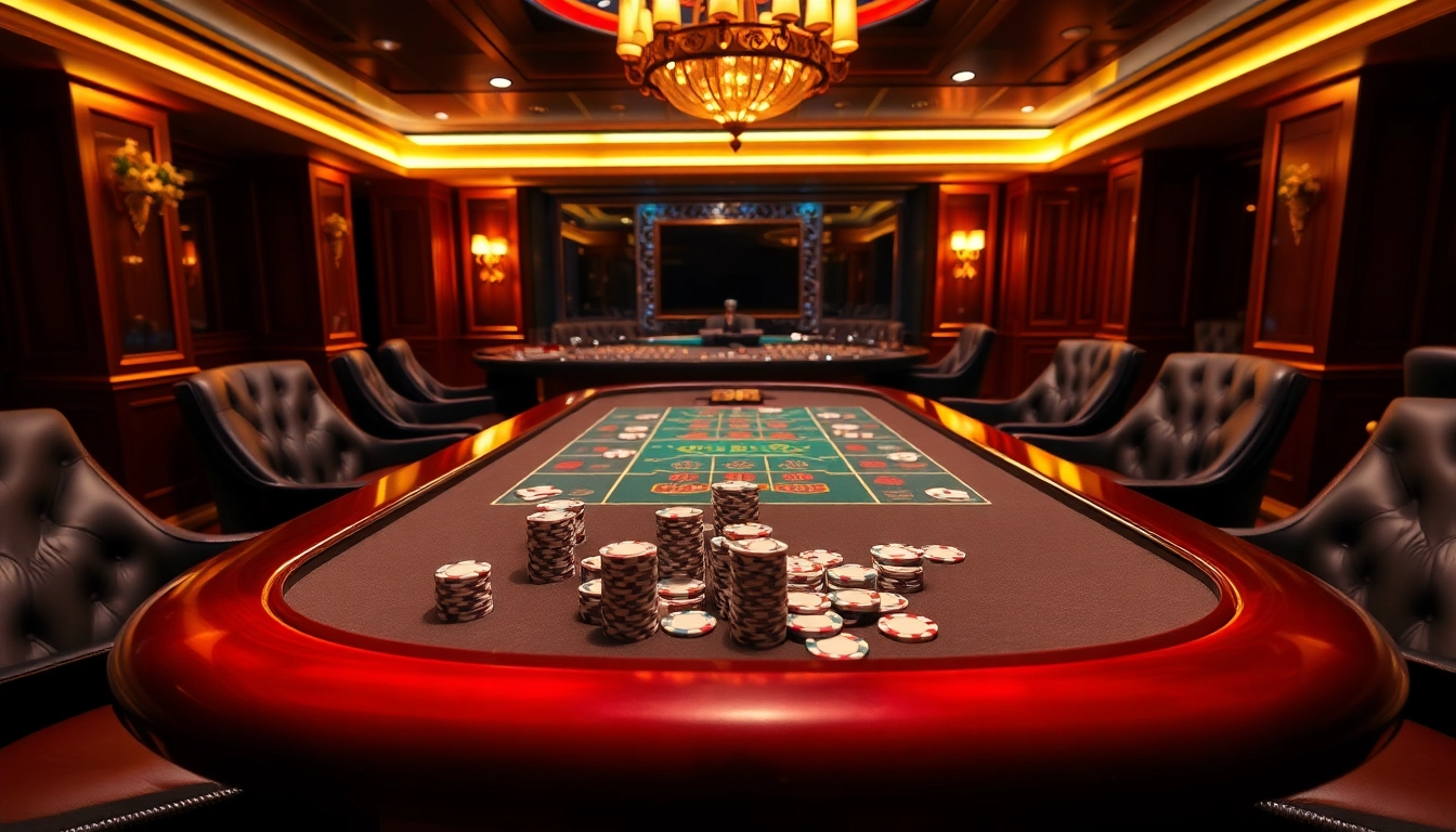 Découvrez le site casino en ligne avec une ambiance élégante et des jeux passionnants sur une table de poker.