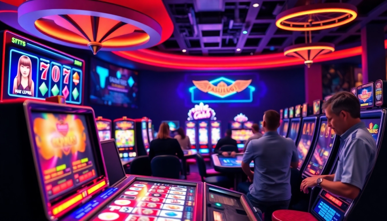 Jouez à divers jeux passionnants de casino en ligne dans un environnement vibrant et dynamique.