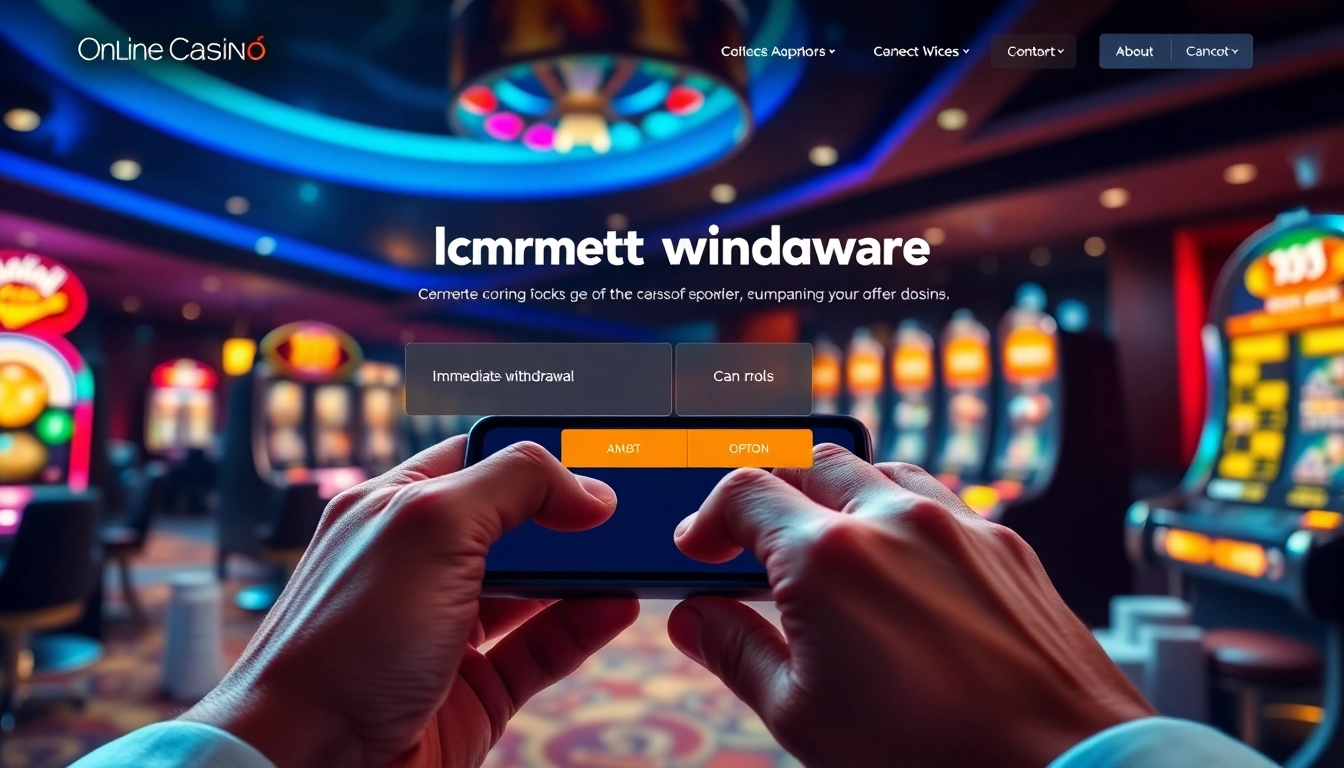 Découvrez les avantages d'un casino en ligne retrait immédiat avec une interface conviviale et moderne.