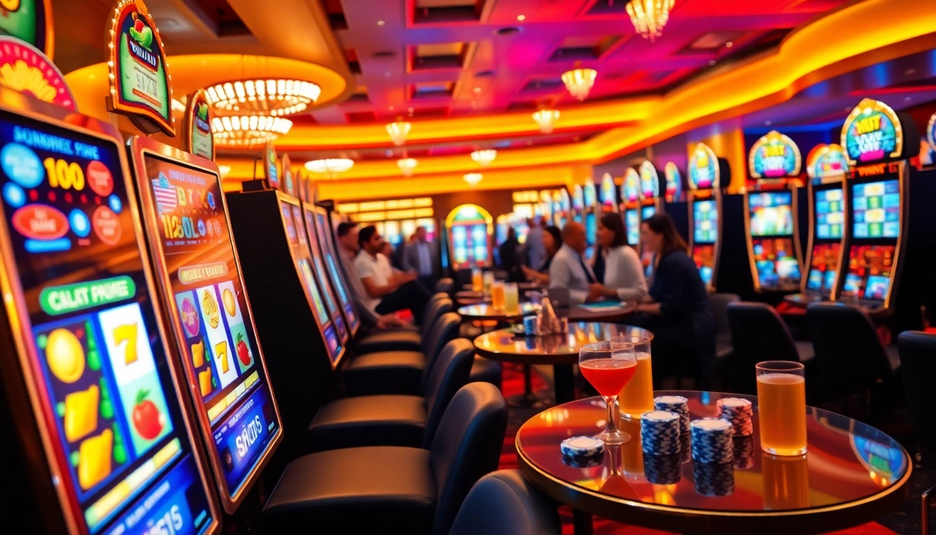 Jouer à des jeux passionnants de casino en ligne avec des machines à sous colorées.