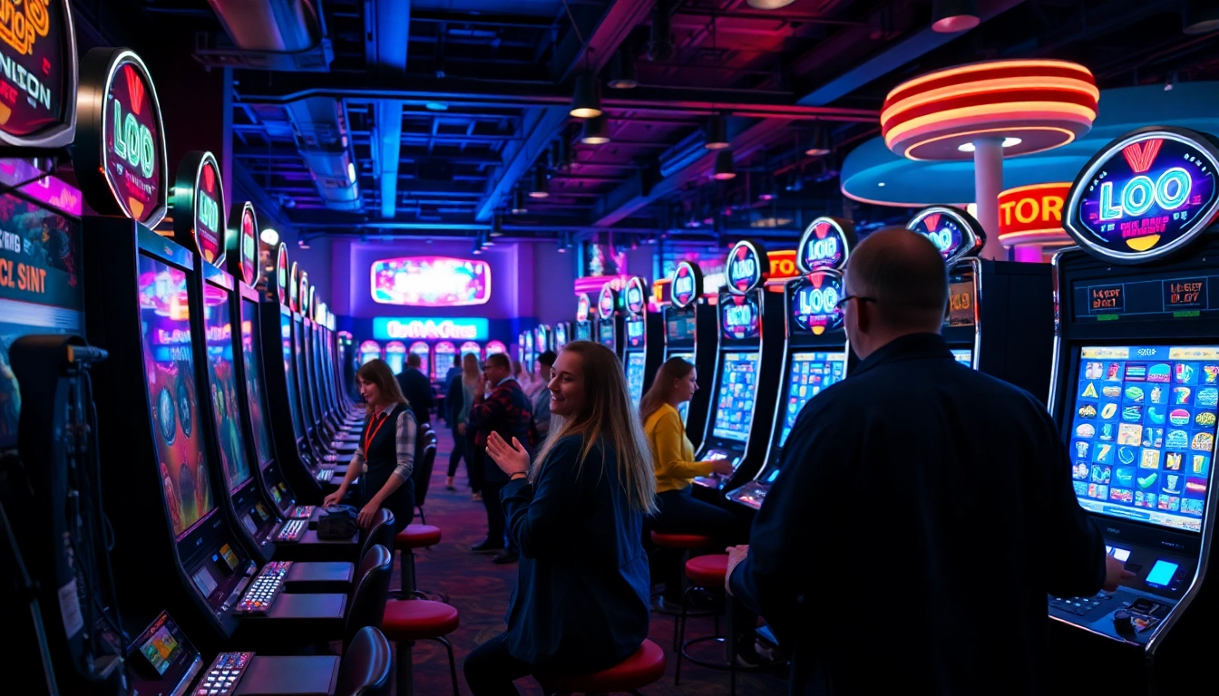 Jouez au nouveau casino en ligne avec des machines à sous électroniques modernes et des lumières vibrantes.