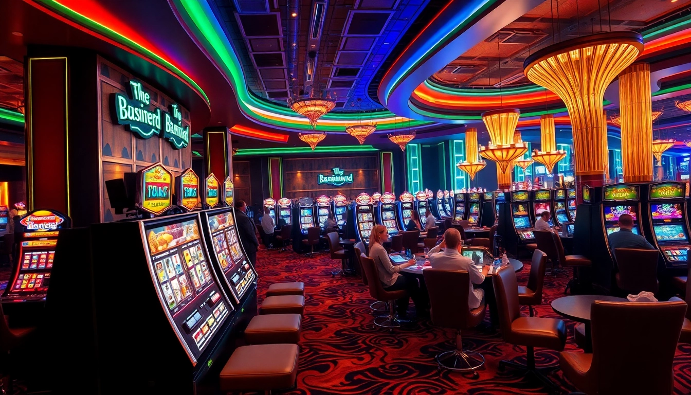Vibrant scene showcasing players enjoying casino en ligne with elegant decor and exciting atmosphere. related image