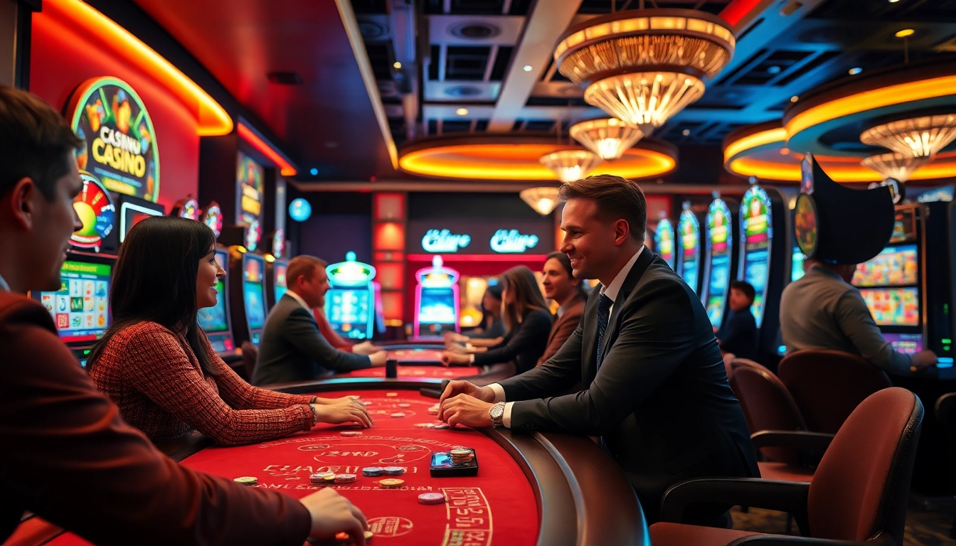 Jouer à des jeux de casino en ligne captivants dans un environnement vibrant et excitant.