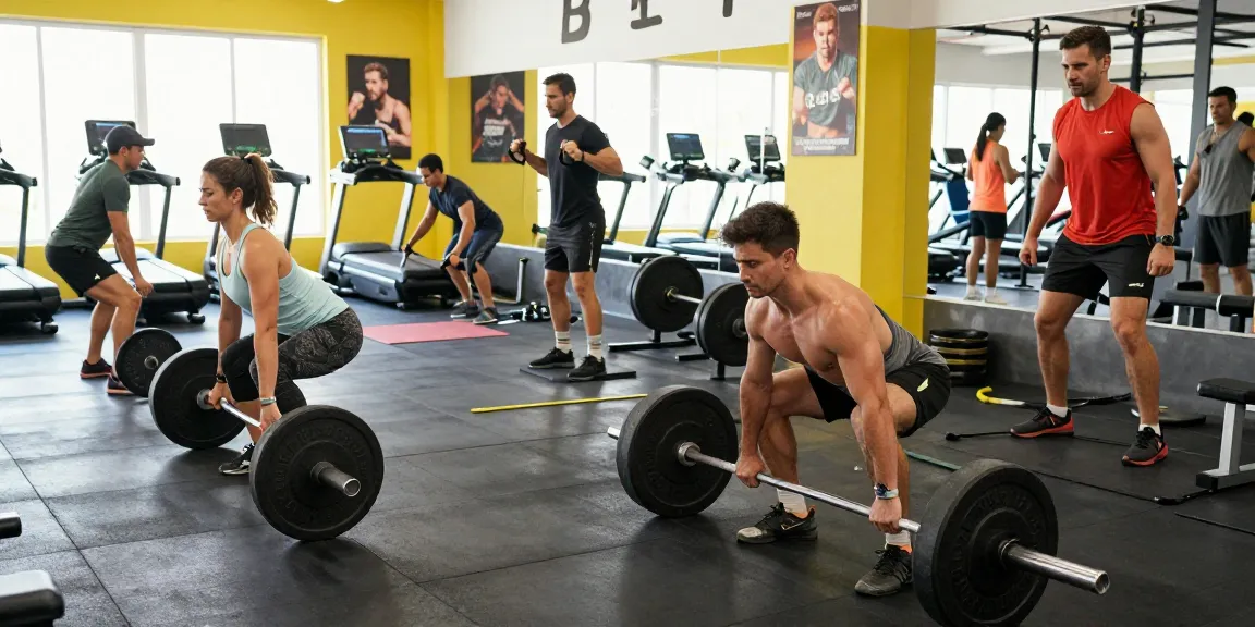 Athlètes engagés dans des exercices de musculation à Steroide Boutique, soulignant la diversité et l'énergie.