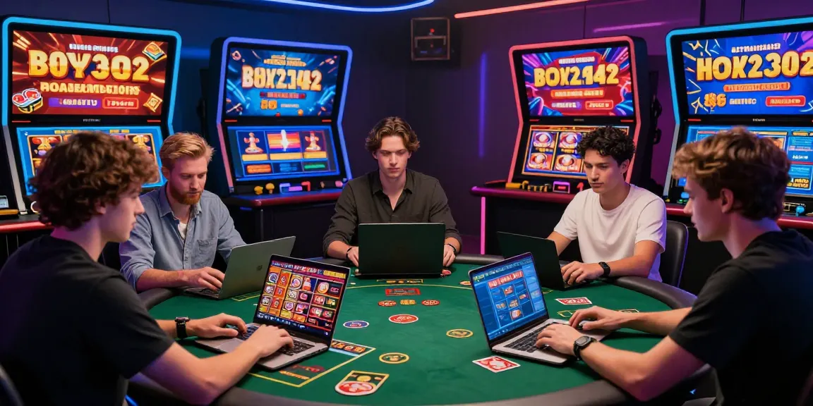 Expérience immersive sur casino en ligne avec joueurs interagissant avec des jeux diversifiés, et promotions attrayantes.