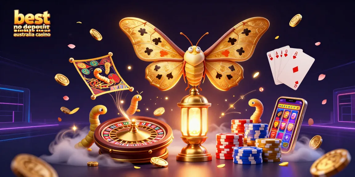 Experience the best no deposit bonuses australia casino with this vibrant and dynamic casino-themed illustration.