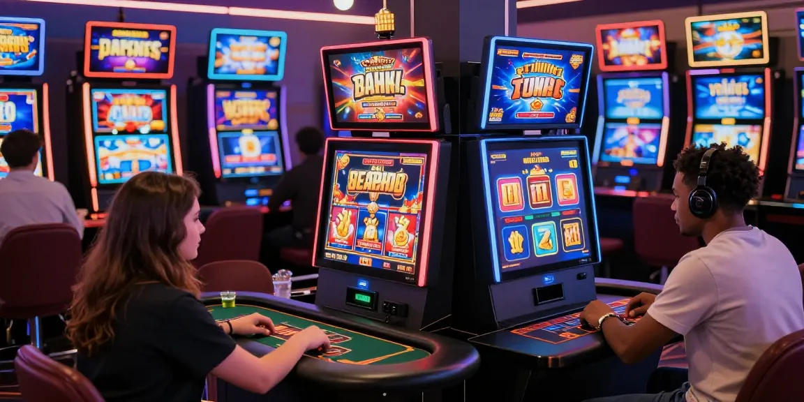 Expérience de casino en ligne captivante avec des joueurs engagés dans des jeux variés.