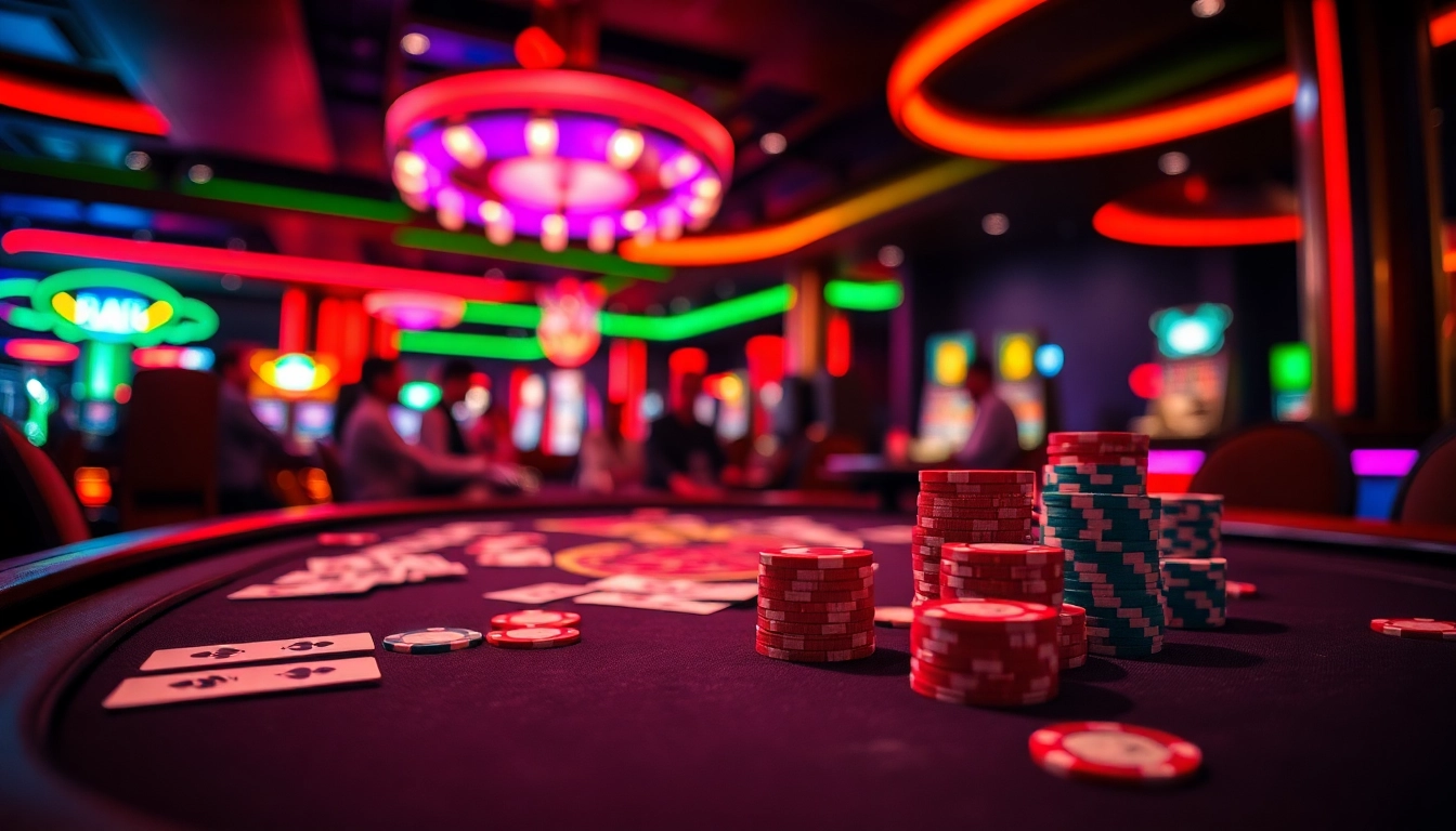 Découvrez les meilleurs casino bonus avec des jetons et des cartes à jouer sur une table animée.