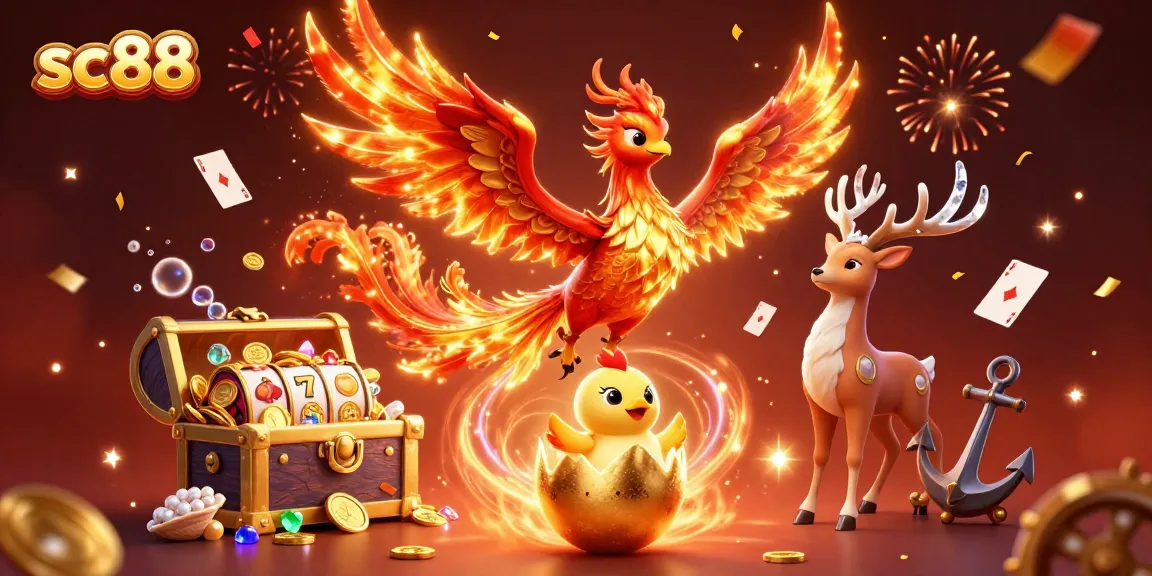 Feel the thrill of sc88 as the mythical phoenix rises amidst slots and shimmering treasures.