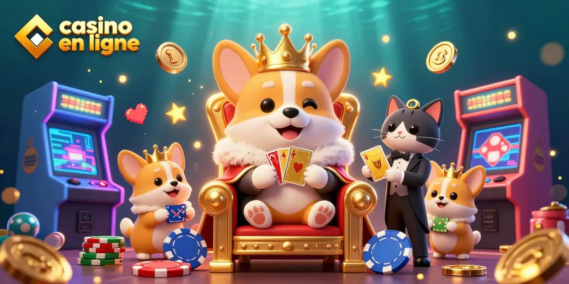 Ce casino en ligne offre une expérience immersive avec des jeux colorés et un roi corgi en majesté.